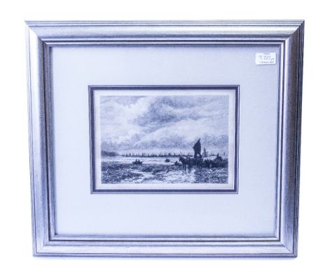 R KEARNEY (20TH CENTURY) Rigging study, signed and dated 1967, pen, ink and watercolour, 54cm x 34cm; and a monochrome print 