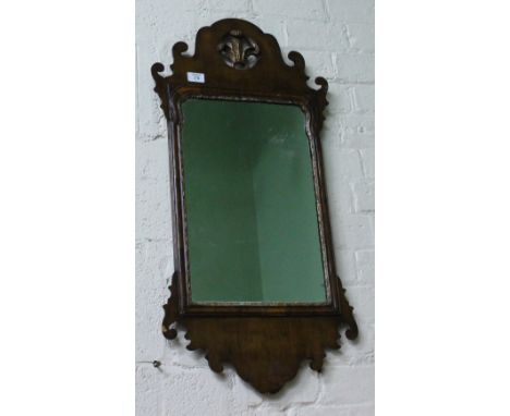 AN 18TH CENTURY STYLE FRET FRAMED WALL MIRROR 41cm wide x 84cm in height 