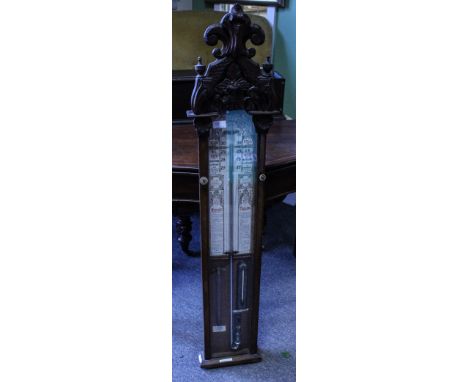 A LATE 19TH / EARLY 20TH CENTURY OAK CASED ADMIRAL FITZROY BAROMETER123cm x 26cmSPAR LOT