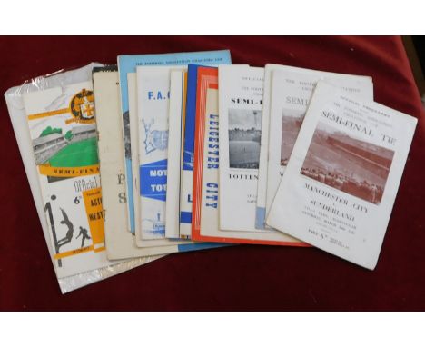 Programmes - FA Cup Semi-Finals - Manchester v Sunderland 1954-1955 - WBA v Port Vale 1953-1954-  Spurs v Burnley 1960-1961- 