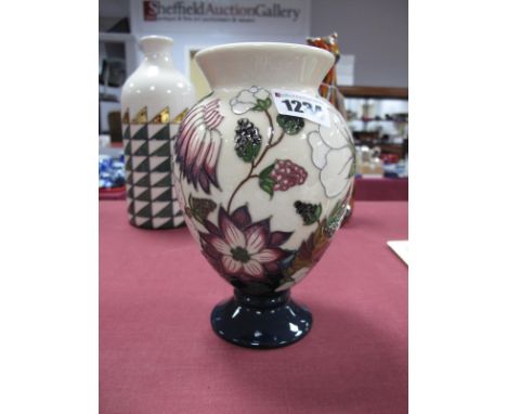 A Moorcroft Pottery Vase, painted in the Bramble Revisited pattern, designed by Alicia Amison, shape 370/6, impressed and pai