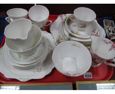 1920's Part Tea Service 'Springtime' Pattern, together with Royal Staffordshire part tea service:- One Tray