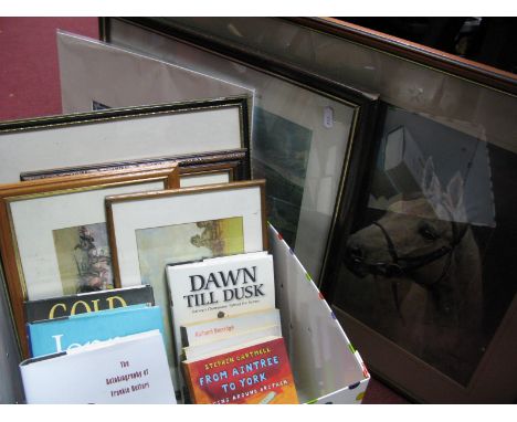 Horse Racing - Framed  Prints, to include 'Me Three King's, 'Winning Post at Billesdon Coplon', etc and racing literature aut