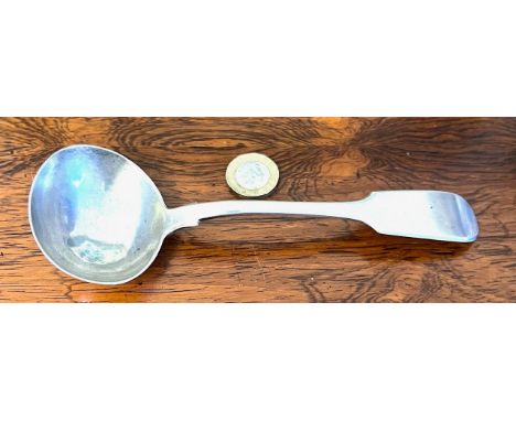 SILVER SAUCE LADLE, LONDON, 1839, WEIGHT APPROX 64.4g
