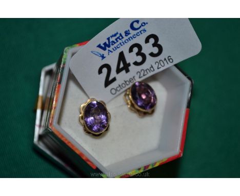 A pair of Amethyst Earrings