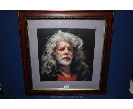Robert Lenkiewicz, a framed signed limited edition Print self portrait, no. 362/450.