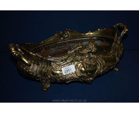 A Brass Planter on claw feet
