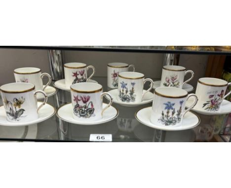 A Royal Worcester coffee set. 16 Pieces &amp; An extra cup