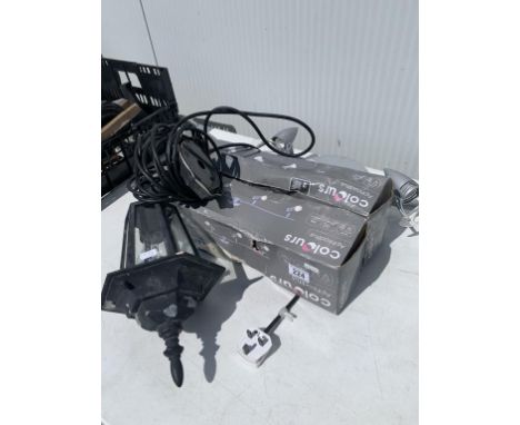 A quantity of assorted kitchen lights &amp; One garden light