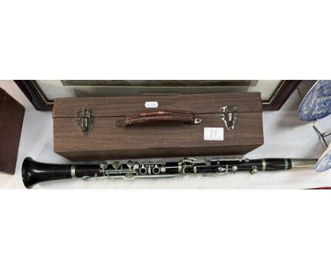 A cased clarinet