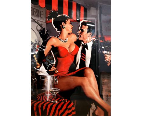 Glen Orbik (American, 1963-2015), 'Midnight in Paris', limited-edition print, ed. 19/50, bearing certificate of authenticity 