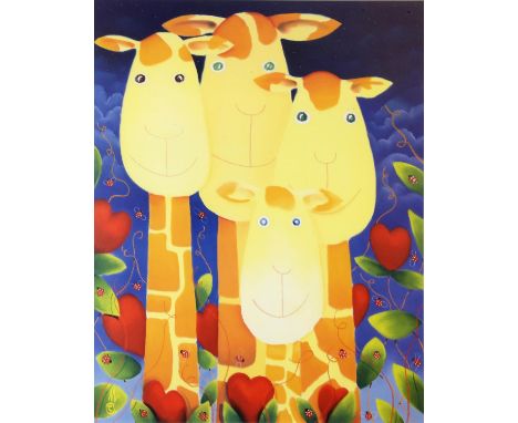 Mackenzie Thorpe (British, b. 1956), 'Loving Family', limited-edition print in colours, ed. 709/850, signed in pencil to marg