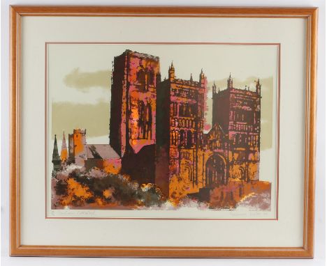 Norman Wade (British, twentieth century), 'Durham Cathedral', 1968, lithograph in colours, ed. 24/70, signed in pencil to mar
