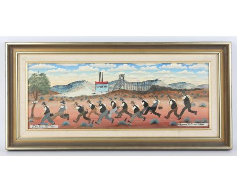 Howard William Steer (Australian, b. 1947), 'Drinks on the House', oil on panel, signed lower right, framed, inscribed to the