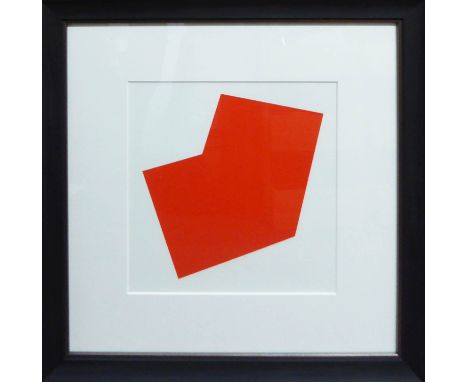 ELLSWORTH KELLY 'Red Form', lithograph, 24cm x 25cm, framed and glazed. 