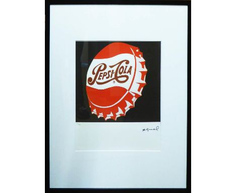 ANDY WARHOL 'Pepsi Cola on black background', lithograph, 50/100, Leo Castelli Gallery, edited by Georges Israel on Arches pa