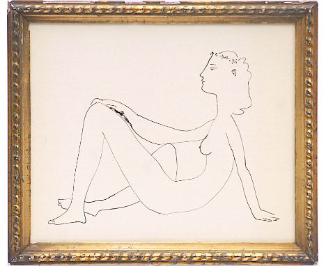 PABLO PICASSO 'Seated Woman', 1959, lithograph, Suite: Cincinnati, printed by Young &amp; Klein, 24cm x 30cm. 