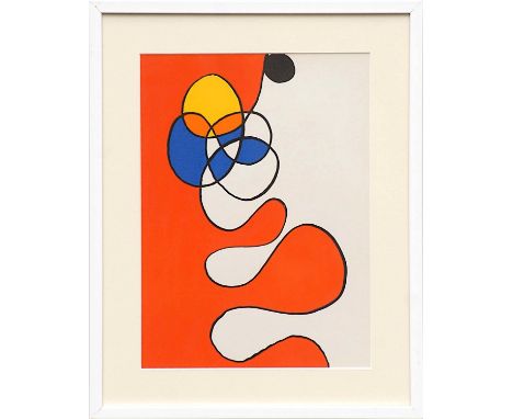 ALEXANDER CALDER 'Abstract 3', lithograph, 1968, printed by Maeght, 40cm x 30cm, framed and glazed. 