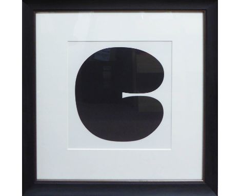 ELLSWORTH KELLY 'Black Form I', lithograph, 23cm x 26cm, framed and glazed. 