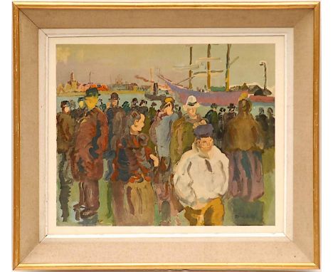 RAOUL DUFY 'Quai à Rouen', lithograph, edition 1000, 1969, printed by Mourlot, 45cm x 55cm, framed and glazed. 