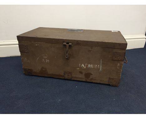 A WWII RAF Spitfire Fund wooden trunk