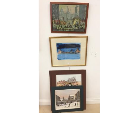 Three hand-signed colour prints by Margaret Chapman; together with a hand-signed Tom Dodson print, an acrylic by Melanie Luck