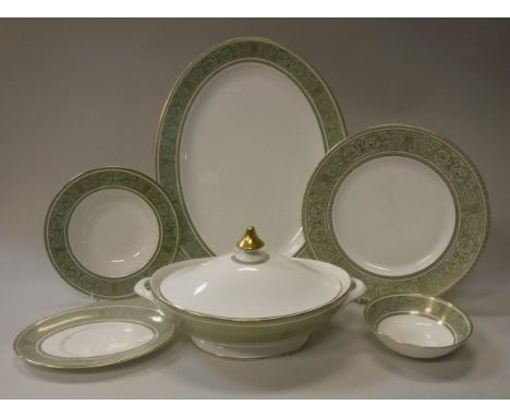 A Royal Doulton "English Renaissance" part dinner service to include serving plates, dinner plates, side plates, bowls, turee