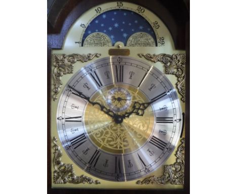 A modern mahogany-cased longcase clock, inscribed "Richard Broad, Bodmin, Cornwall" Together with A Victorian walnut framed c