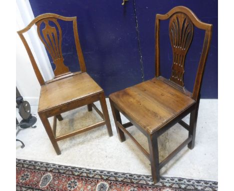 A composite set of seven Provincial Hepplewhite design dining chairs and a similar Chippendale design chair
