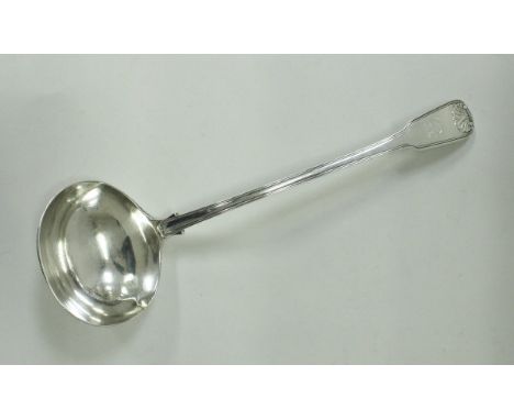 A George IV silver soup ladle (by Richard Chatterton, London 1827), 10.3 oz