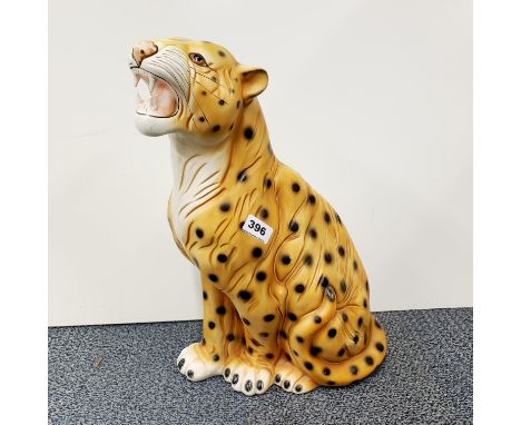 A large 1970's ceramic tiger figure, H. 45cm.