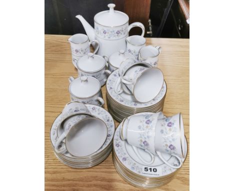 A Noritake Longwood pattern bone china tea set.