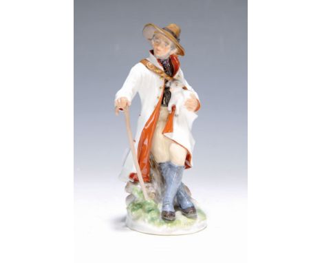 Porzellanfigur, Meissen, um 1900,  'Braunschweiger Schäfer', Modellnr Q 190 o, Modelljahr 1897-1898, Entwurf Hugo Spieler aus