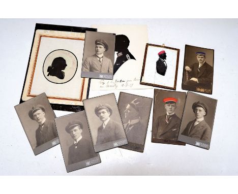 Konvolut Studentika: Burschenschaften Tübingen, Dr. Richard Lutz (1890-1936 München), deutsch,  13 Scherenschnitte, sek. kolo