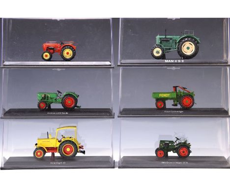 13 Schuco-Traktoren-Modelle, 1:32,  Lanz Bulldog, Lanz Traktor, Kramer KL11, Porsche Diesel 'Junior', Eicher ED 16/11, Fendt 