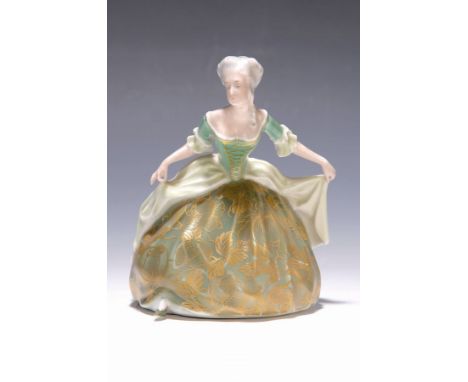 Porzellanfigur, Rosenthal 'Empiretänzerin',  Entwurf Erna von Langenmantel-Reitzenstein um 1913, Ausführung 50er Jahre, Model