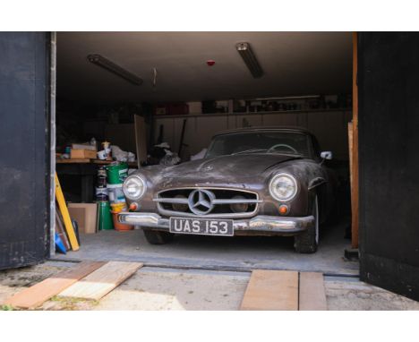 From an important Mercedes-Benz Collection, this UK-registered, left-hand drive 190 SL is in 'barn find' condition with a mat
