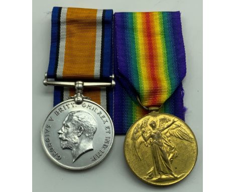 WWI BRITISH WAR MEDAL  VICTORY MEDAL SET AWARDED TO PRIVATE ALLAN LATTIMER 14-LOND. R 14th LONDON REGIMENT / SERVICE NUMBER 4