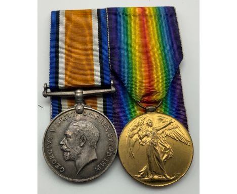 WWI BRITISH WAR MEDAL  VICTORY MEDAL SET AWARDED TO PRIVATE ROBERT STEVENSON 14-LOND. R 14th LONDON REGIMENT / SERVICE NUMBER