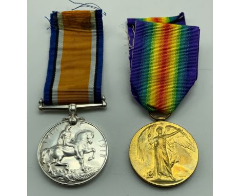 WWI BRITISH WAR MEDAL VICTORY MEDAL SET AWARDED TO PRIVATE STANLEY R. GIBBERD 14-LOND. R14th LONDON REGIMENT / SERVICE NUMBER