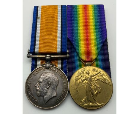 WWI BRITISH WAR MEDAL  VICTORY MEDAL SET AWARDED TO PRIVATE THOMAS F. PEARCEY 14-LOND. R 14th LONDON REGIMENT / SERVICE NUMBE