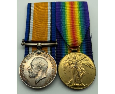 WWI BRITISH WAR MEDAL  VICTORY MEDAL SET AWARDED TO CORPORAL ERNEST L. BARKER 14-LOND. R 14th LONDON REGIMENT / SERVICE NUMBE