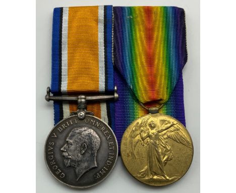 WWI BRITISH WAR MEDAL  VICTORY MEDAL SET AWARDED TO PRIVATE CHARLES V. CUTTELL 14-LOND. R 14th LONDON REGIMENT / SERVICE NUMB