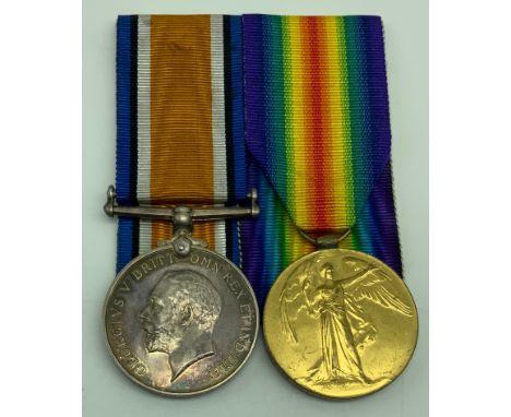 WWI BRITISH WAR MEDAL  VICTORY MEDAL SET AWARDED TO PRIVATE CHARLES STANFORD DAWNEY 14-LOND. R 14th LONDON REGIMENT / SERVICE