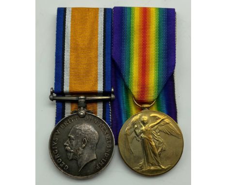 WWI BRITISH WAR MEDAL  VICTORY MEDAL SET AWARDED TO PRIVATE CYRIL HYLAND 14-LOND. R 14th LONDON REGIMENT / SERVICE NUMBER 517