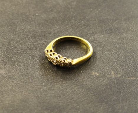 An 18ct gold white stone set ring