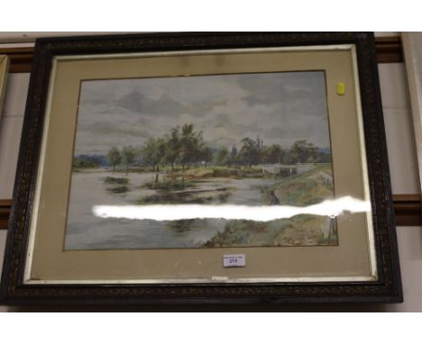 An edwardian coloured print, pencil signed Penton Hook Lock