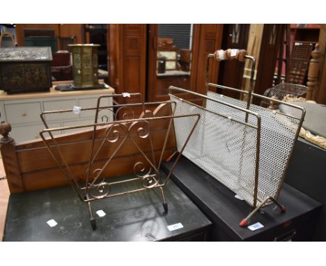 Two vintage magazine racks