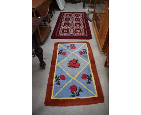 Two vintage wool rugs