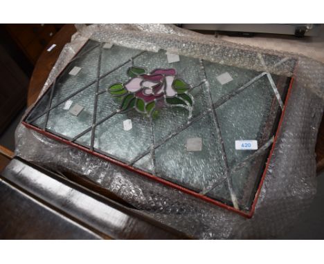 Four double glazed leaded light style window panels